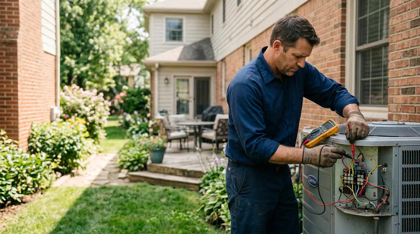 HVAC technician working near Crucible, PA